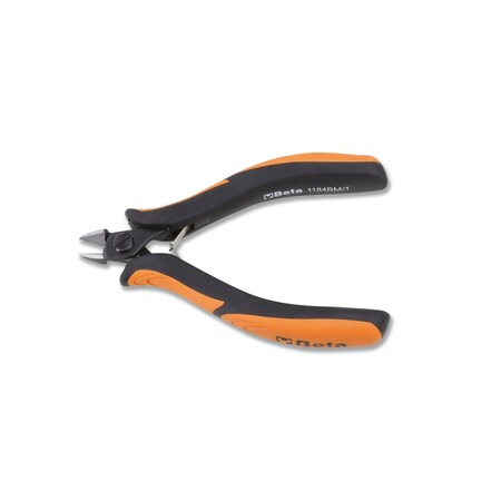 Beta 1184BM Diagonal Flush Cutting Nippers, Rounded Tips, Bi-Material Handles 011840101